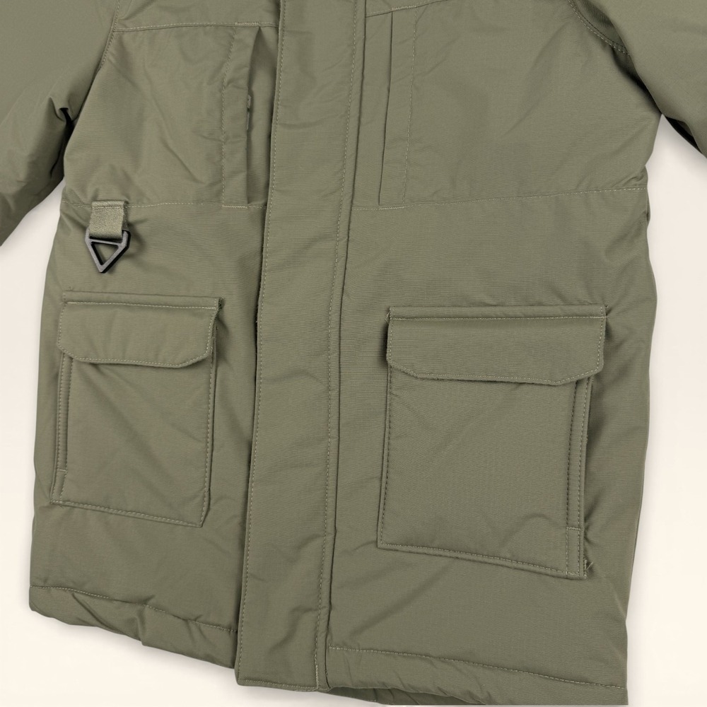 COLUMBIA Hooded Parka Jacket Youth XS 6/7 Green Plaid Lining Winter Coat NEW - Picture 3 of 12